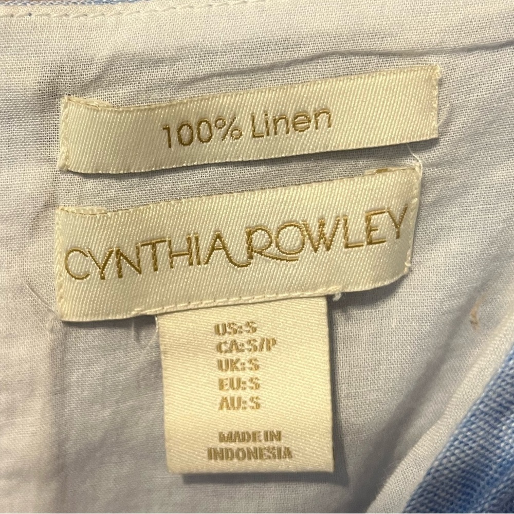 Cynthia Rowley Linen Colorblock Sundress Adjustable Strap – Small - Picture 4 of 4